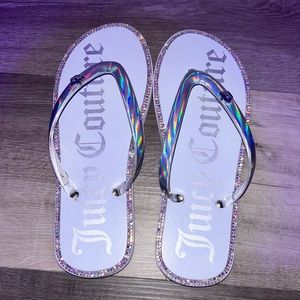 Juicy Couture purple sandals with the crown and sparkly ✨